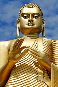 Big Buddha face, Dambulla, Sri Lanka, Asia