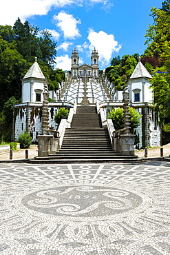 Santuario do Bom Jesus do Monte (Good Jesus of the Mount Sanctuary), Staircase of the Five Senses, UNESCO World Heritage Site, Tenoes, Braga, Minho, Portugal, Europe