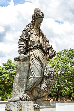 Statue of the Prophet Daniel, Santuario de Bom Jesus de Matosinhos, Aleijandinho masterpiece, Congonhas do Campo, UNESCO World Heritage Site, Minas Gerais, Brazil, South America