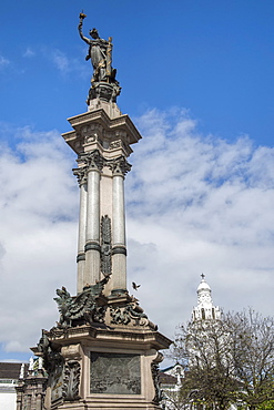 Memorial to the Heroes of the Independence dating from 1809, Quito, UNESCO World Heritage Site, Pichincha Province, Ecuador, South America