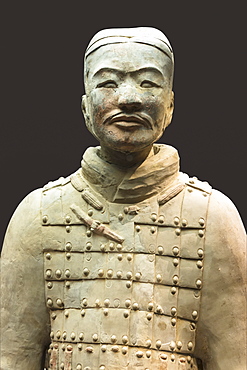 Museum of the Terracotta Warriors, bust of a Cavalryman, Xian, Shaanxi Province, China, Asia