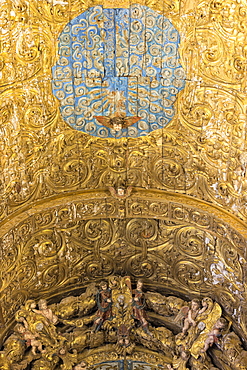 Ceiling, Convento de Nossa Senhora da Conceicao (Our Lady of the Conception Convent), Regional Museum Dona Leonor, Beja, Alentejo, Portugal, Europe