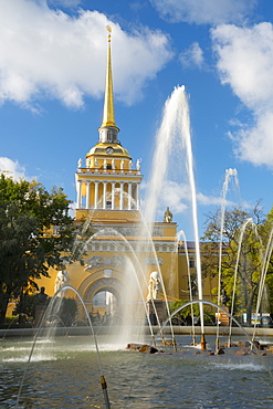 The Admiralty Building, UNESCO World Heritage Site, St. Petersburg, Russia, Europe