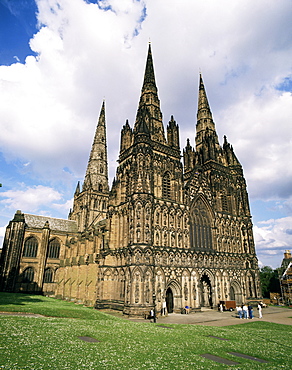 Lichfield Cathedral, Lichfield, Staffordshire, England, United Kingdom, Europe