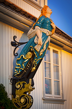 Nautical decoration on house, Drobak, Akershus County, Follo District, Norway, Scandinavia, Europe