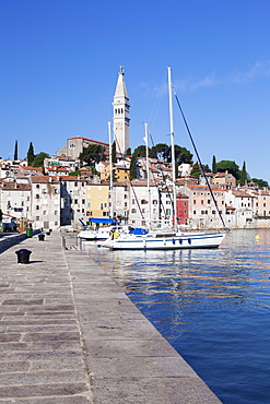 Old town and the cathedral of St. Euphemia, Rovinj, Istria, Croatia, Adriatic, Europe