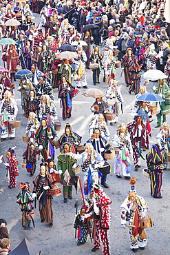 Narrensprung, traditional carnival, Rottweiler Fasnet, Rottweil, Black Forest, Baden Wurttemberg, Germany, Europe 