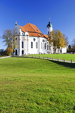 Wieskirche Church near Steingaden, Allgau, Bavaria, Germany, Europe 