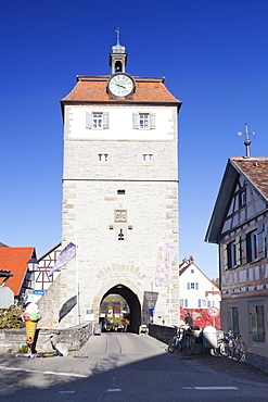 Torturm tower, old town, Vellberg, Hohenlohe Region, Baden Wurttemberg, Germany, Europe