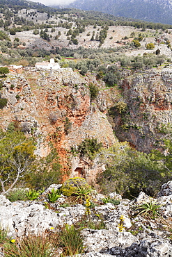 Agios Michaelis Church, Aradena Gorge, Lefka Ori Mountains, Aradena, South Crete, Crete, Greek Islands, Greece, Europe