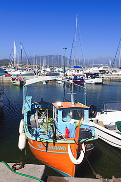 Fishing boat at the port of Ajaccio, Corsica, France, Mediterranean, Europe 