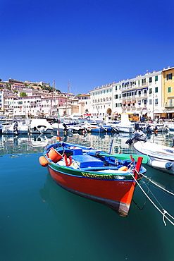 Harbour with fishing boats, Portoferraio, Island of Elba, Livorno Province, Tuscany, Italy, Mediterranean, Europe