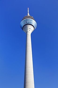 Rheinturm tower, Dusseldorf, North Rhine-Westphalia, Germany, Europe 