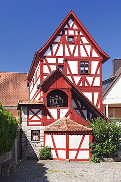 Old Bureau of Standards, Wine village of Sommerhausen, Mainfranken, Lower Franconia, Bavaria, Germany, Europe