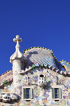 Casa Batllo, architect Antonio Gaudi, Modernisme, UNESCO World Heritage Site, Eixample, Barcelona, Catalonia, Spain, Europe