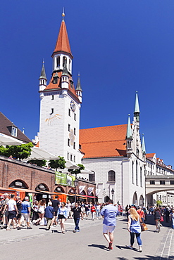 Old Town Hall (Altes Rathaus) at Viktualienmarkt, Munich, Bavaria, Germany, Europe