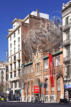 Fundacio Antoni Tapies, Museum, architect Lluis Domenech i Montaner, Barcelona, Catalonia, Spain, Europe