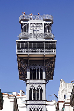 Elevador de Santa Justa, Santa Justa Elevator, Baixa, Lisbon, Portugal, Europe