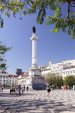 Rossio, Praca Dom Pedro IV, Convento do Carmo Monastery, Baixa, Lisbon, Portugal, Europe