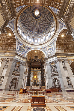 St. Peter's Basilica (Basilica di San Pietro), UNESCO World Heritage Site, Vatican City, Rome, Lazio, Italy, Europe