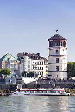 Schlossturm tower at the Rheinpromenade, Dusseldorf, North Rhine Westphalia, Germany, Europe