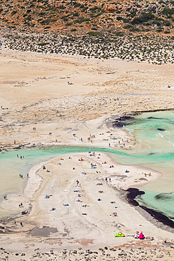 Balos Beach and Bay, Peninsula of Gramvousa, Chania, Crete, Greek Islands, Greece, Europe