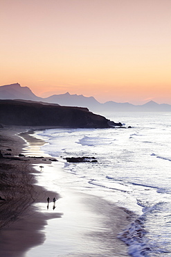 View from Playa del Viejo to the Peninsula of Jandia, La Pared, Fuerteventura, Canary Islands, Spain, Atlantic, Europe 