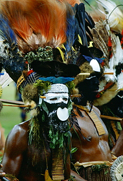 Men at Sing Sing tribal gathering  Mount Hagen, Papua New Guinea