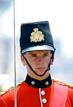 Soldier in ceremonial uniform,  Bicentennial Day,  Australia.