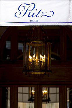 Ritz Hotel awning in Place Vendome, Paris, France