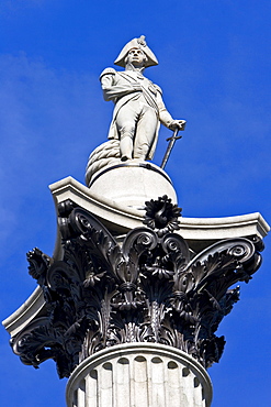 Nelson's Column, monument to Admiral Lord Nelson in Trafalgar Square, London, United Kingdom