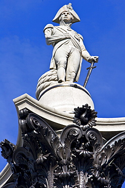 Nelson's Column, monument to Admiral Lord Nelson in Trafalgar Square, London, United Kingdom