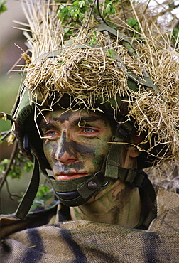 Member of the Light Infantry at the Sir John Moore Barracks, Winchester, UK