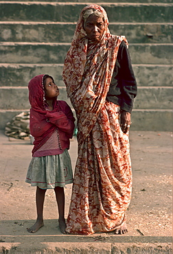 Woman and grandchild, Delhi, India