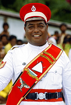 Kiribati policeman, Kiribati.