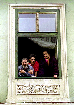 Locals in Sibiu, Romania