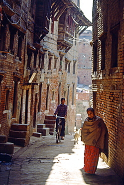 Street scene in Bhaktapur, Nepal