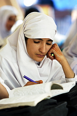 Student of all-female Gundi Pira Secondary School in earthquake area of Pattika, Pakistan