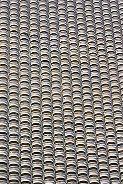 Balconies of a Bangkok apartment block, Thailand