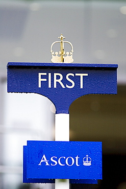 Coronet above the First Post at Ascot Racecourse, Berkshire, England, United Kingdom