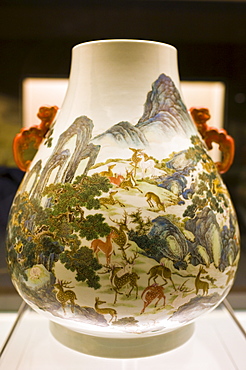 Ming vase on display in the Shanghai Museum, China