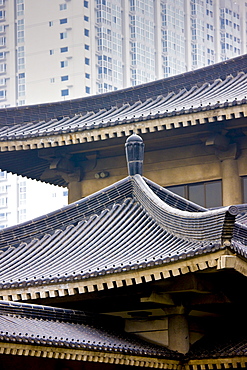 Ancient and modern architecture in Xian, China