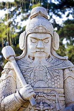 Statue of a military officer on Spirit Way at the Ming Tombs site, Beijing (Peking), China