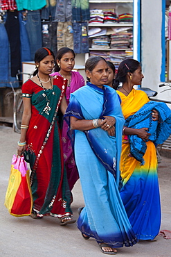 Street scene in holy city of Varanasi, Benares, Northern India