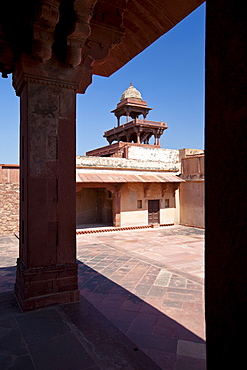 Fatehpur Sikri 17th Century historic palace and city of the Mughals, UNESCO World Heritage Site at Agra, Northern India