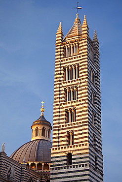 Il Duomo di Siena, the Cathedral of Siena, dome and campanile bell tower, Italy