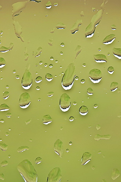 Raindrops on glass