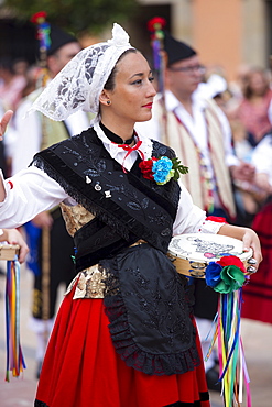 Traditional fiesta at Villaviciosa in Asturias, Northern Spain