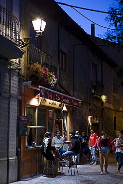 Local young people gather at Tapas Bar in Leon, Catilla y Leon, Spain