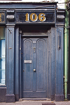 Faded elegant old doorway in Youghal, County Cork, Southern Ireland